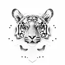 comet with tiger tattoo design idea