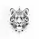 comet with tiger tattoo design idea