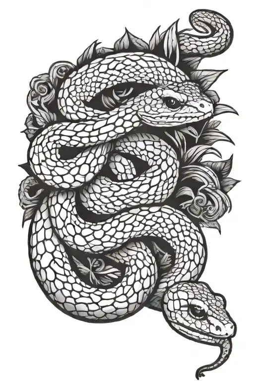 corn snake snake tattoo design idea