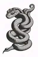 corn snake mixed with ash tattoo design idea