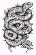 corn snake snake tattoo design idea