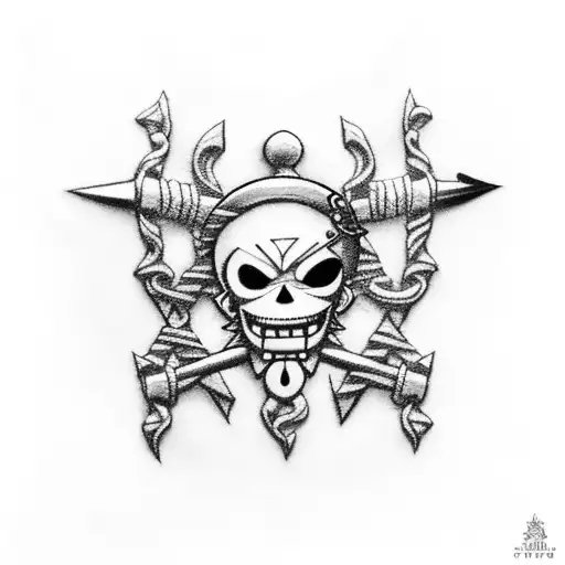 three swords of zoro from one piece tattoo design idea