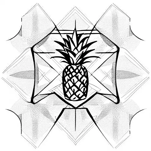 Pineapple tattoo design idea