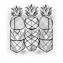 Pineapple tattoo design idea