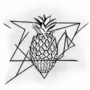 Pineapple tattoo design idea