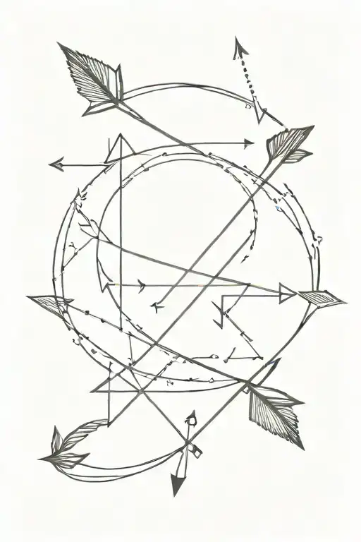 arrow and number 11 11 tattoo design idea