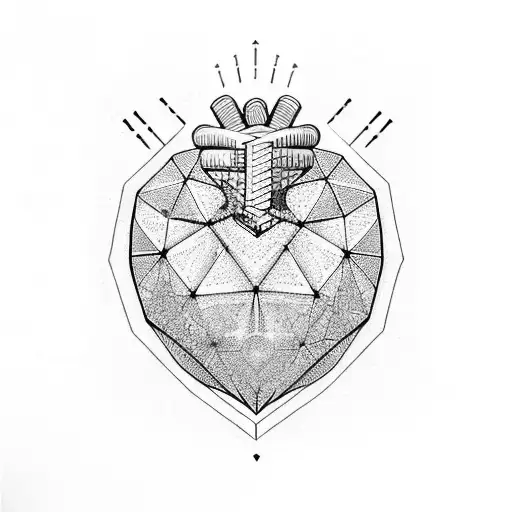 Cybersigilism love heart tattoo design idea