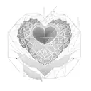 Cybersigilism love heart tattoo design idea