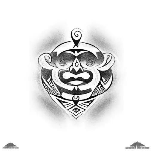 Create maori tatoo band for word Achin. Which means "free from care and envy".  tattoo design idea