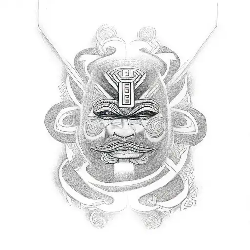 Create maori tattoo band design for word Achin. Which means "free from care and envy".  tattoo design idea