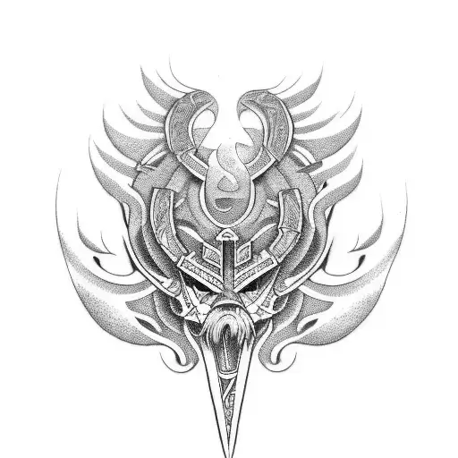 Create maori tattoo band design for word Achin. Which means "free from care and envy".  tattoo design idea