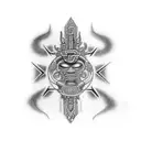 Create maori tattoo band design for word Achin. Which means One who is free from care and envy.  tattoo design idea