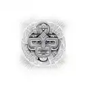 Create maori tattoo band design for word Achin. Which means One who is free from care and envy.  tattoo design idea