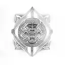 Create maori tattoo band design for word Achin. Which means "free from care and envy".  tattoo design idea