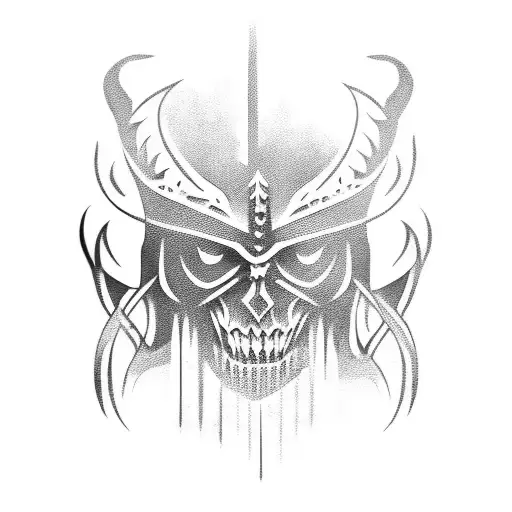 black metal text tattoo design idea