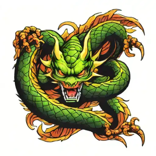 dragon ball shenron wrapped around arm sleeve tattoo tattoo design idea
