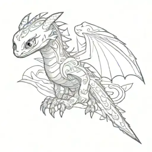 how to train your dragon  tattoo design idea