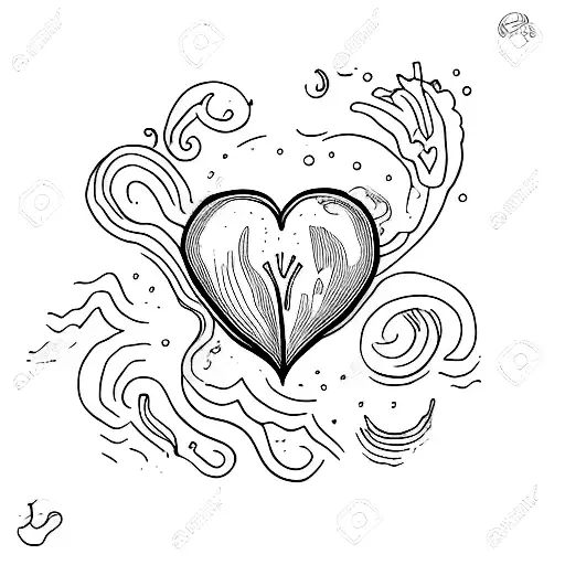 Crying Heart tattoo design idea