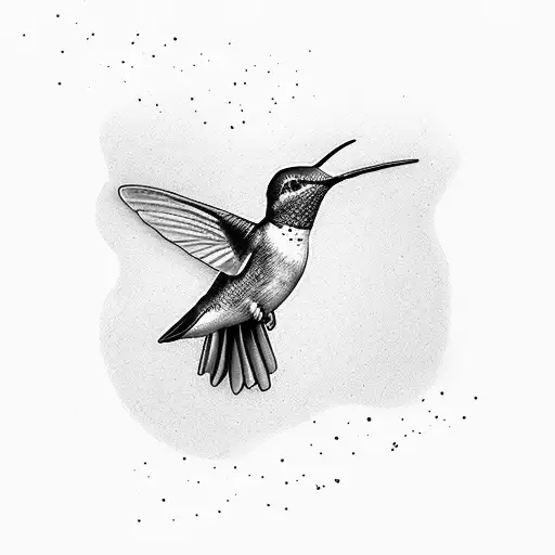 Hummingbird with the saying you saw me take my last breath and I watched you take your last  tattoo design idea