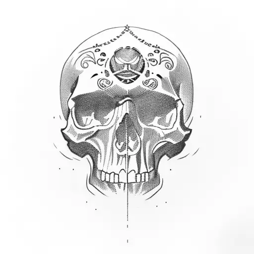 skull with helmet American football tattoo design idea