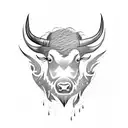 buffalo tattoo design idea