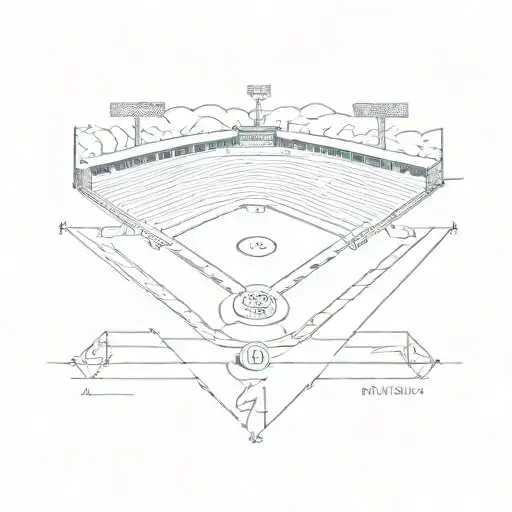baseball diamond tattoo design idea