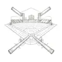 baseball diamond tattoo design idea