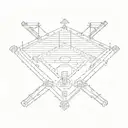 baseball diamond tattoo design idea