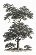 acacia tree tattoo design idea