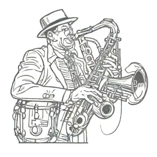 Jazz tattoo design idea