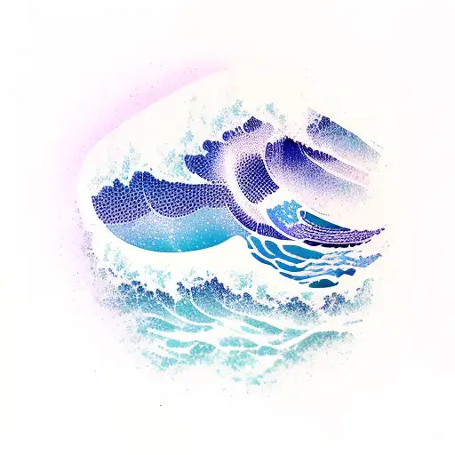 Ocean Wave tattoo design idea