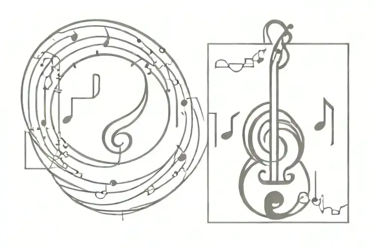 music CD tattoo design idea