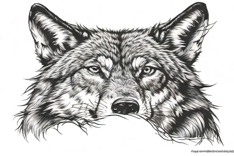 Wolf shadow of a tattoo design idea