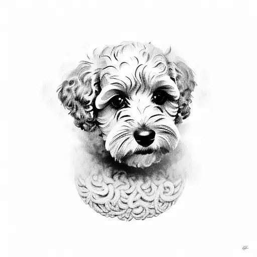 cockapoo tattoo design idea