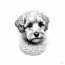 cockapoo tattoo design idea