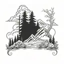 outline of British Columbia  tattoo design idea