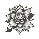 Om symbol or a lotus flower, combined with the phrase “Seek and you shall find,” blending your cultural heritage  tattoo design idea