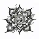 Om symbol or a lotus flower, combined with the phrase “Seek and you shall find,” blending your cultural heritage  tattoo design idea