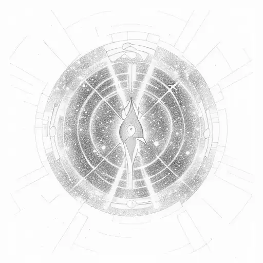 cosmic quasar tattoo design idea