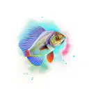 perch tattoo design idea