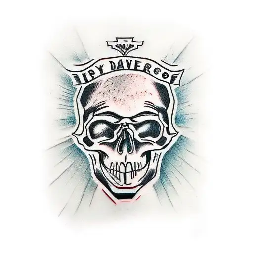 Skull Harley-Davidson realism tattoo black White grey | Harley tattoos, Harley  davidson tattoos, Harley davidson wedding