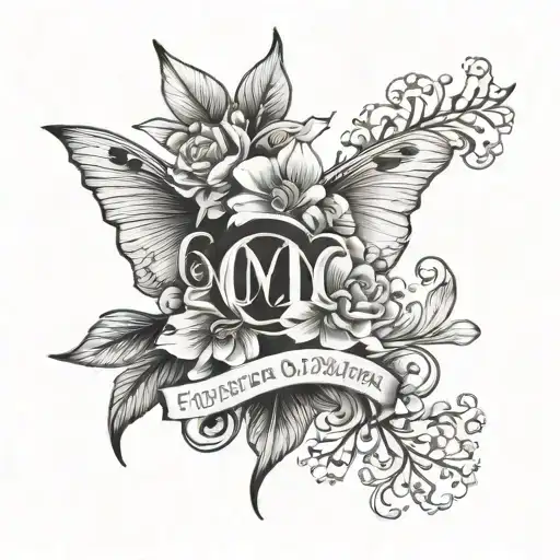 two daughters name Emerson and palmer tattoo design idea