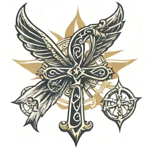 ankh cross tattoo tattoo design idea