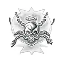 Scorpion, skull tattoo design idea