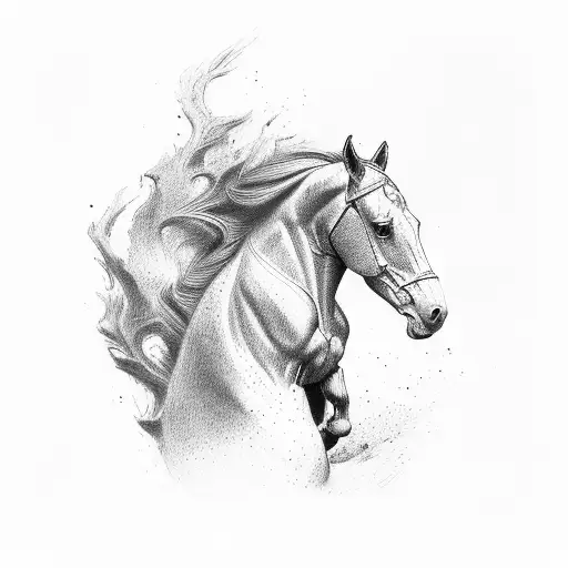 ferrari horse tattoo design idea