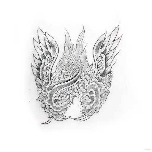 Wing tattoo design idea