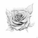 rose + dollars tattoo design idea