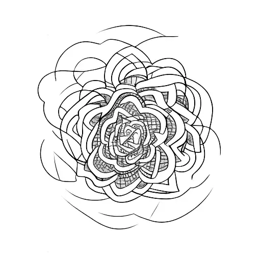 letters L E N S tattoo design idea