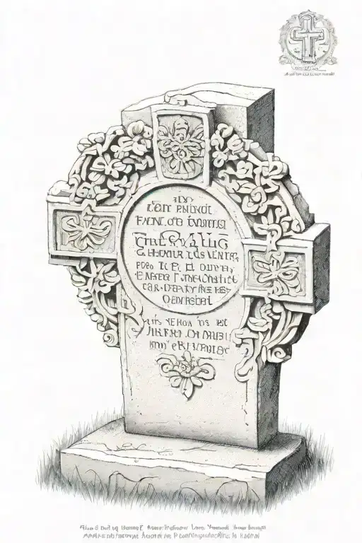 headstone in loving memory of my dear son Craig Fitzpatrick born 15 may 90 taken by god 10th June 97  tattoo design idea