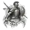 Roman soldier tattoo design idea